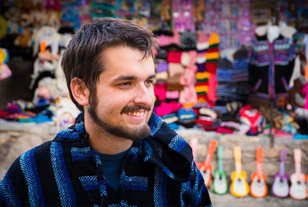 market, stock, shop, shopping, people, street, gringo, magic town, mexicans, news, real de catorce, travel, town, architecture, urban, poncho, person, fashion, happy, adult, smile, caucasian