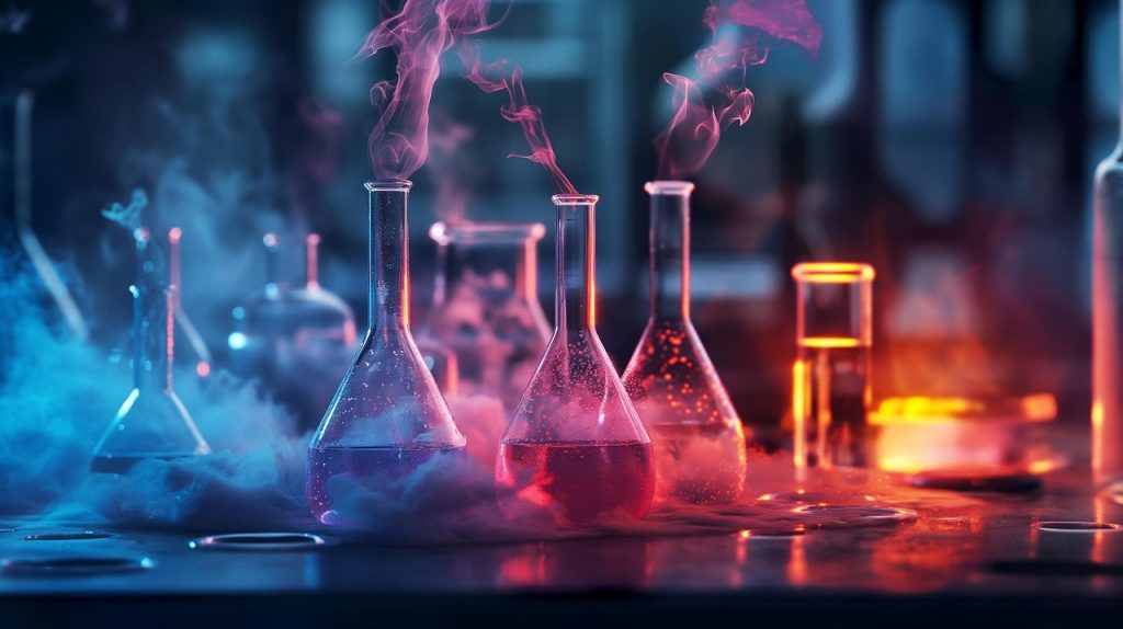 ai generated, lab, laboratory, beaker, science, chemistry, research, scientist, experiment, wallpaper